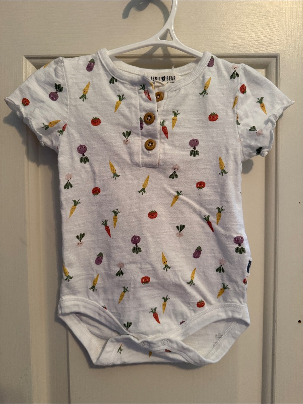 Rabbit + Bear Organic Cotton Garden Vegetable Bodysuit